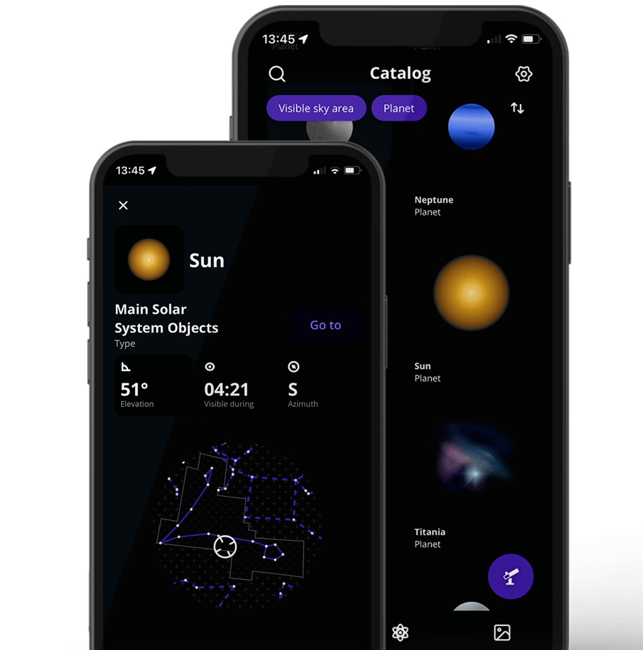 Unistellar App Screenshot Unistellar App Screenshot