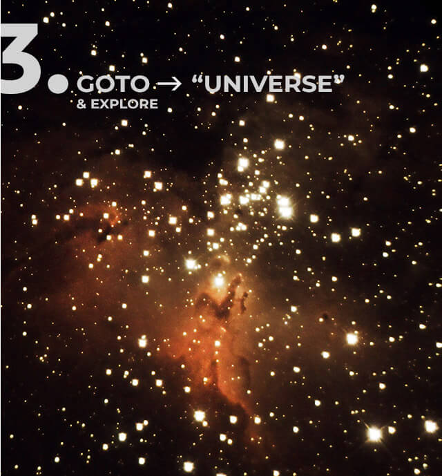 2 minutes away from the universe 3 Steps to the Universe